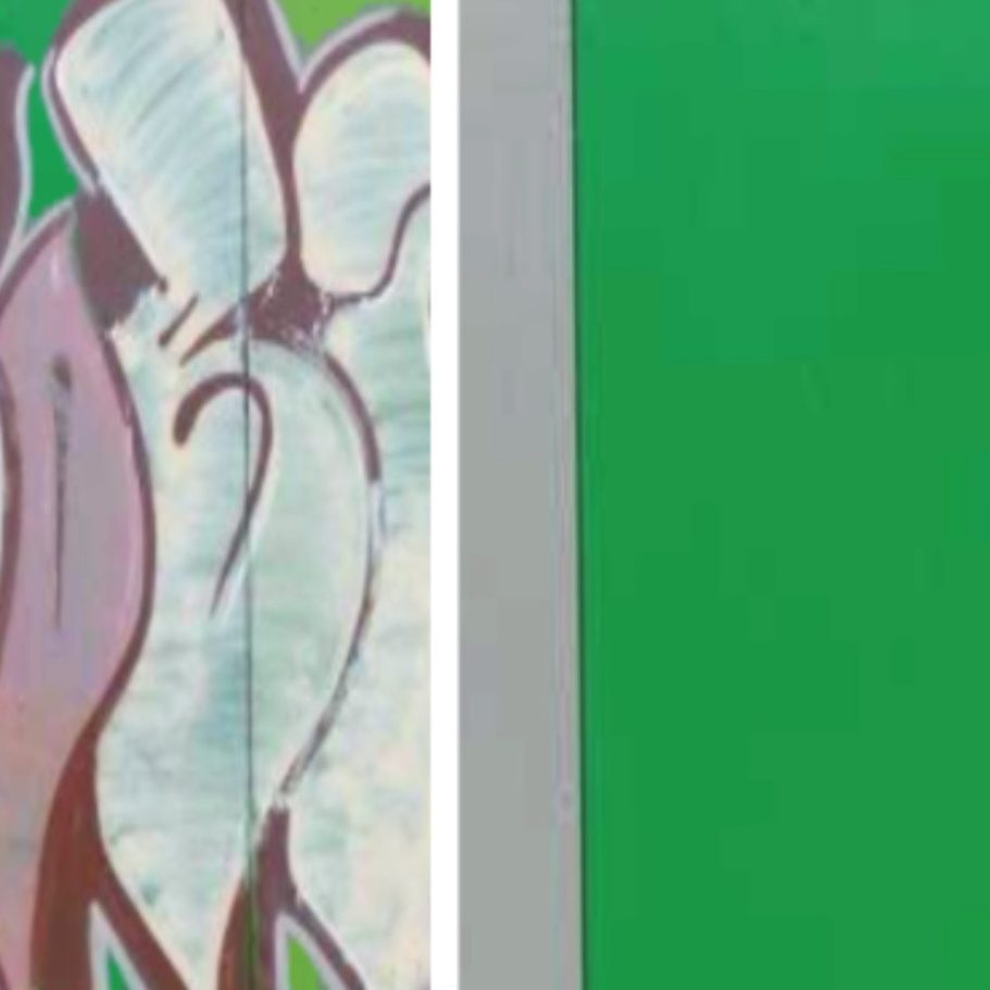 Graffitientfernung Vorher/Nachher Alupanele